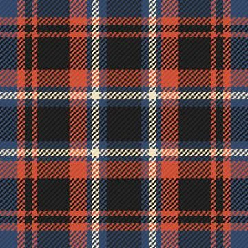 A seamless plaid pattern vector featuring a classic tartan design in deep blu Stockillustratie