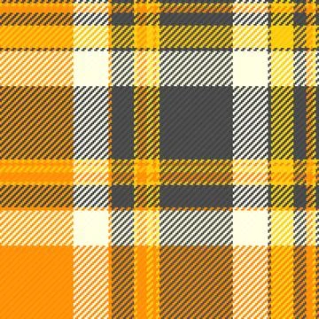 Seamless plaid pattern vector illustration featuring vibrant orange, yellow,  Stockillustratie