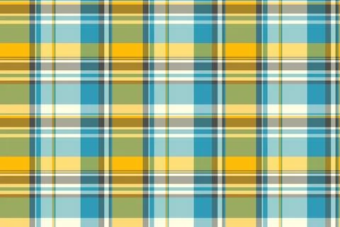 Seamless plaid pattern vector illustration featuring a vibrant summer color p Stock Illustration