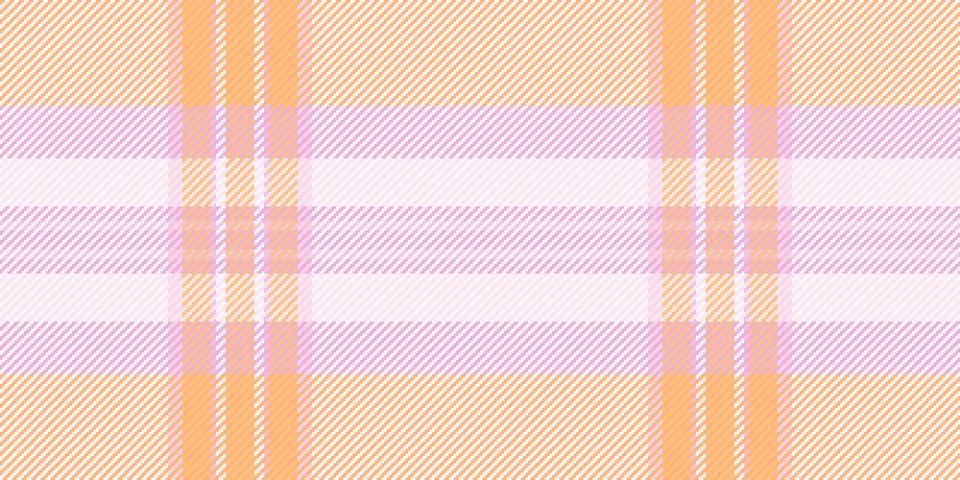 Seamless plaid pattern vector illustration featuring soft orange and light pi Stock Illustration