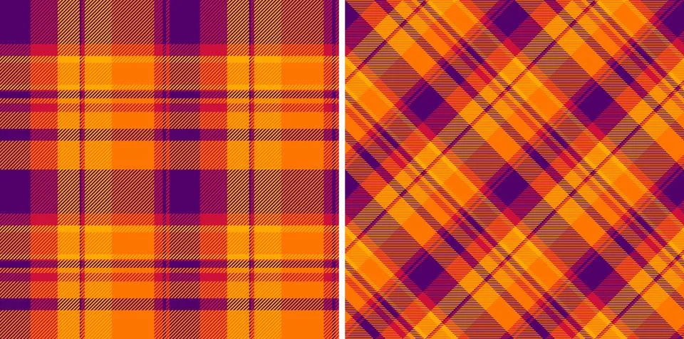 Seamless plaid pattern of vector texture fabric with a check tartan textile.. イラスト素材
