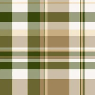 Seamless plaid pattern. A versatile checkered design with earthy tones - gree Stock Illustration
