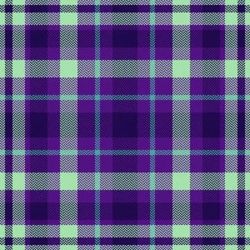 Seamless plaid pattern in vibrant purple and mint green. This elegant herring Stock Illustration