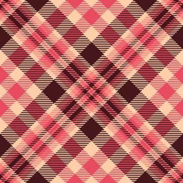 Seamless plaid pattern with warm, inviting colors. Perfect for backgrounds, t Stock Illustration