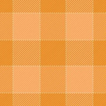 Seamless plaid pattern in warm orange tones featuring diagonal textured strip Stock Illustration