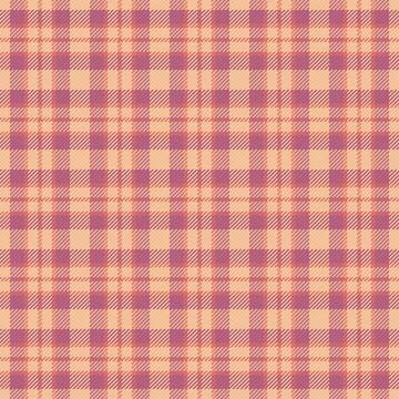 This seamless plaid tartan pattern features a soft peach and warm plum color  Stock Illustration