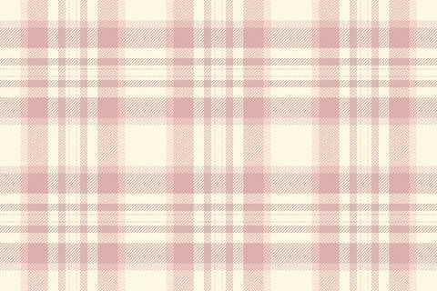 A seamless plaid tartan pattern in soft pastel pink and creamy white hues. Th Stock Illustration