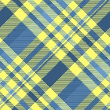 Seamless plaid textile with balanced checks and a woven fabric texture. Blu.. Stock Illustration