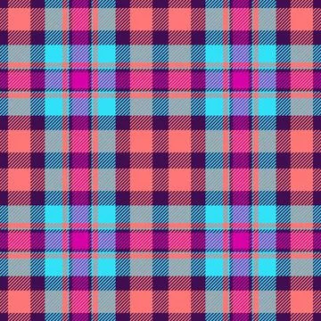 Seamless plaid textile with balanced checks and a woven fabric texture. Balan Stock Illustration