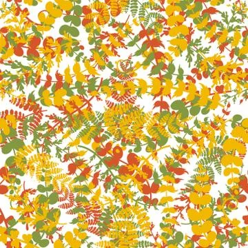 Seamless plant background. Vector illustration Illustrazione stock