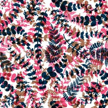 Seamless plant background. Vector illustration Stock Illustration