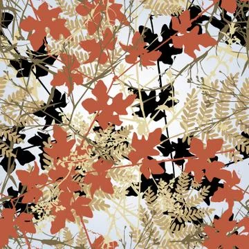 Seamless plants Illustrazione stock