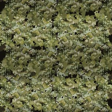 Seamless plants pattern background with camouflage grass , greeting card or f Stock Illustration