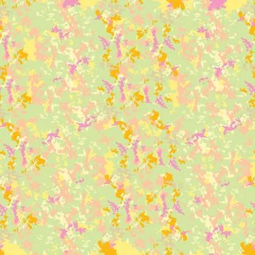 Seamless plants pattern background with camouflage flowerfields , greeting ca Stock Illustration