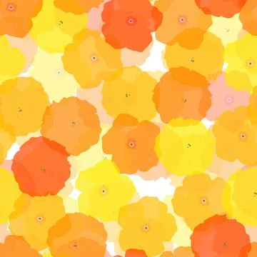 Seamless plants pattern background with doodle fresh blooms , greeting card o Stock Illustration