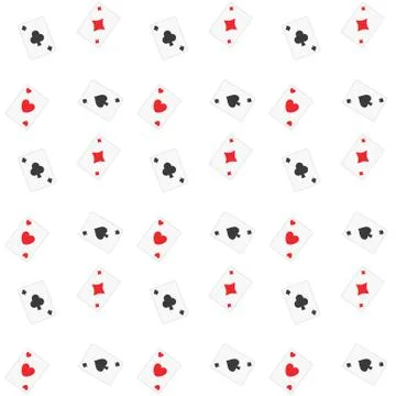 Seamless Playing Cards Stock Illustration