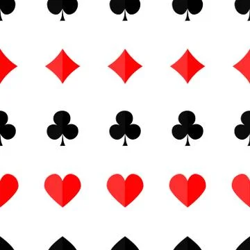 Seamless poker background with suits Stock Illustration