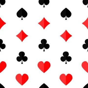 Seamless poker background with suits2 Stock Illustration