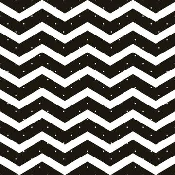 Seamless polka dot with chevron zigzag pattern. Geometric stripe with circles Illustrazione stock