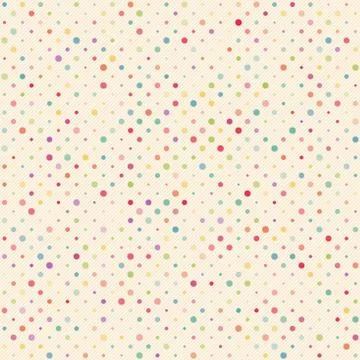 Seamless polka dot with diagonal lines pattern background. Colorful dotted Stock Illustration