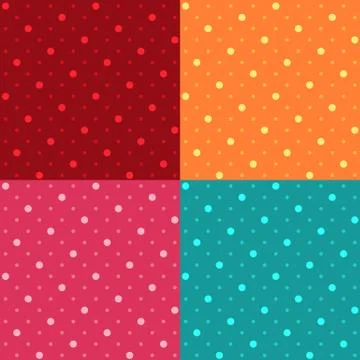 Seamless Polka dot pattern background Stock Illustration