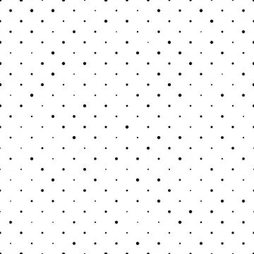 Seamless polka dot pattern. Black dots in random sizes on white background Stockillustratie