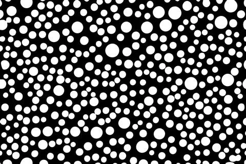 Seamless polka dot pattern. Black and white background. Stock Illustration