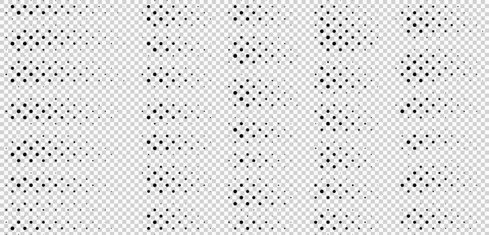Seamless Polka Dot Pattern in Black and White Minimalist Style イラスト素材