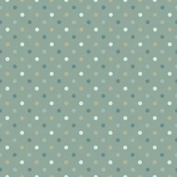 Seamless polka dot pattern in cold green gamut. vector illustration, eps8 Illustrazione stock