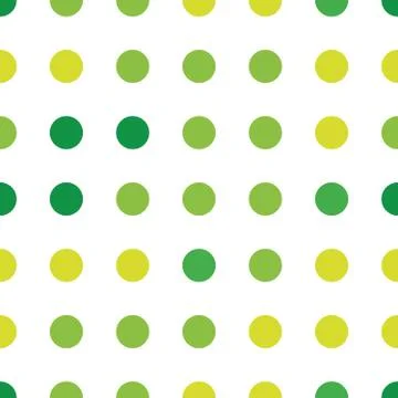 Seamless polka dot pattern in different colors. Green theme. Sipmle flat vector 스톡 일러스트