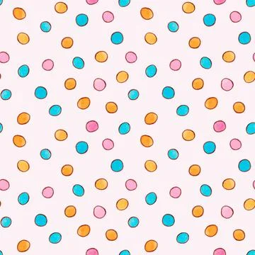 Seamless polka dot pattern on a gentle light background. イラスト素材