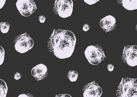 Seamless polka dot pattern. Hand painted grunge circles. Illustrazione stock