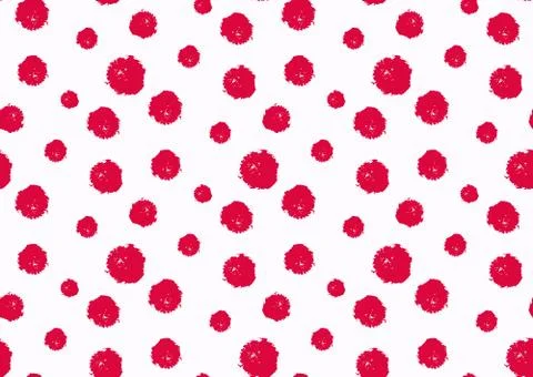 Seamless polka dot pattern. Hand painted grunge circles. イラスト素材