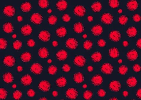 Seamless polka dot pattern. Hand painted grunge circles. イラスト素材