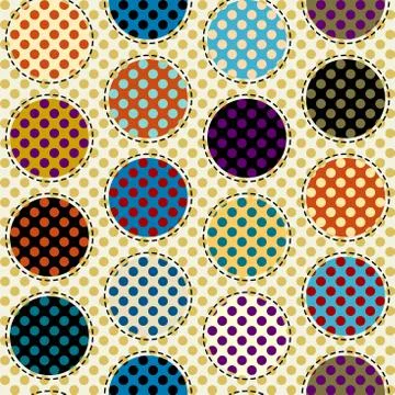 Seamless polka dot pattern Stock Illustration