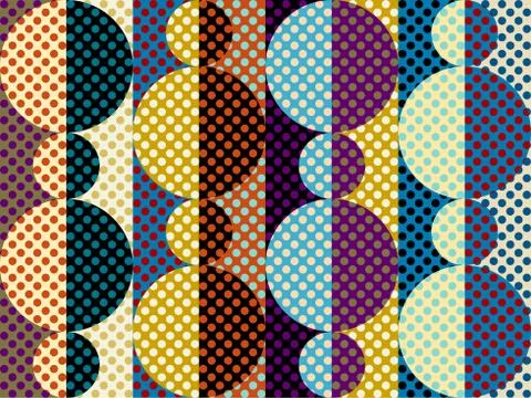 Seamless polka dot pattern Stock Illustration
