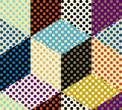 Seamless polka dot pattern Stock Illustration