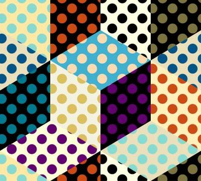 Seamless polka dot pattern Stock Illustration