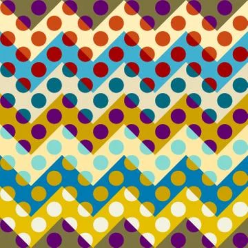 Seamless polka dot pattern Stock Illustration