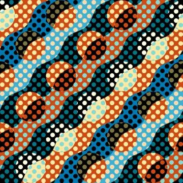 Seamless polka dot pattern Stock Illustration