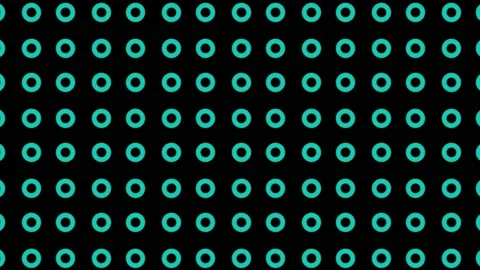 Seamless polka dot pattern. Repeat neon glowing circle shapes background Stock Footage 201677422