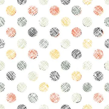 Seamless polka dot pattern textured Stock Illustration
