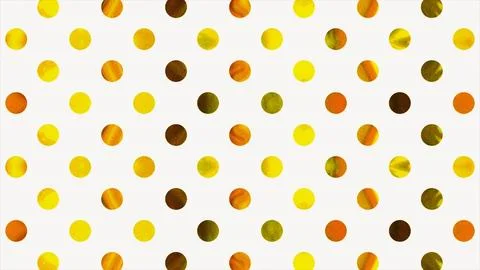 Seamless polka dot pattern with textured golden and orange metallic circles Stockillustratie
