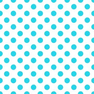 Seamless polka dot pattern vector. Blue on white. Polka dots texture. Stock Illustration