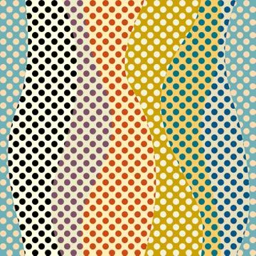 Seamless polka dot pattern Vector Illustration. Illustrazione stock