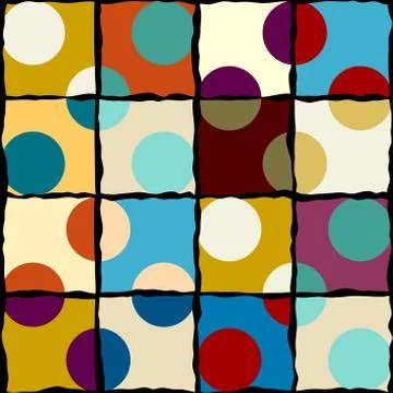 Seamless polka dot pattern Vector Illustration. Illustrazione stock