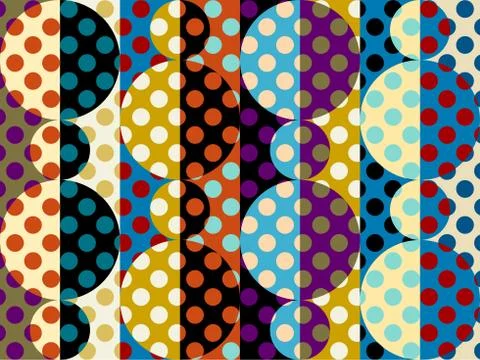 Seamless polka dot pattern Vector Illustration. Illustrazione stock