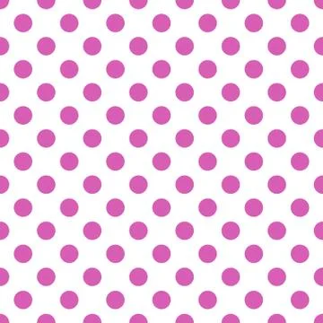 Seamless polka dot pattern vector. Purple on white. Polka dots texture. Illustrazione stock