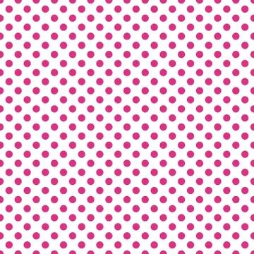 Seamless polka dot pattern vector. Amaranth red on white. Polka dots texture. Illustrazione stock