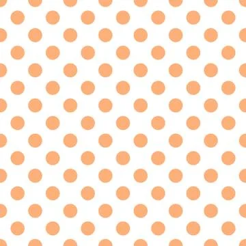 Seamless polka dot pattern vector. Chardonnay on white. Polka dots texture. 스톡 일러스트